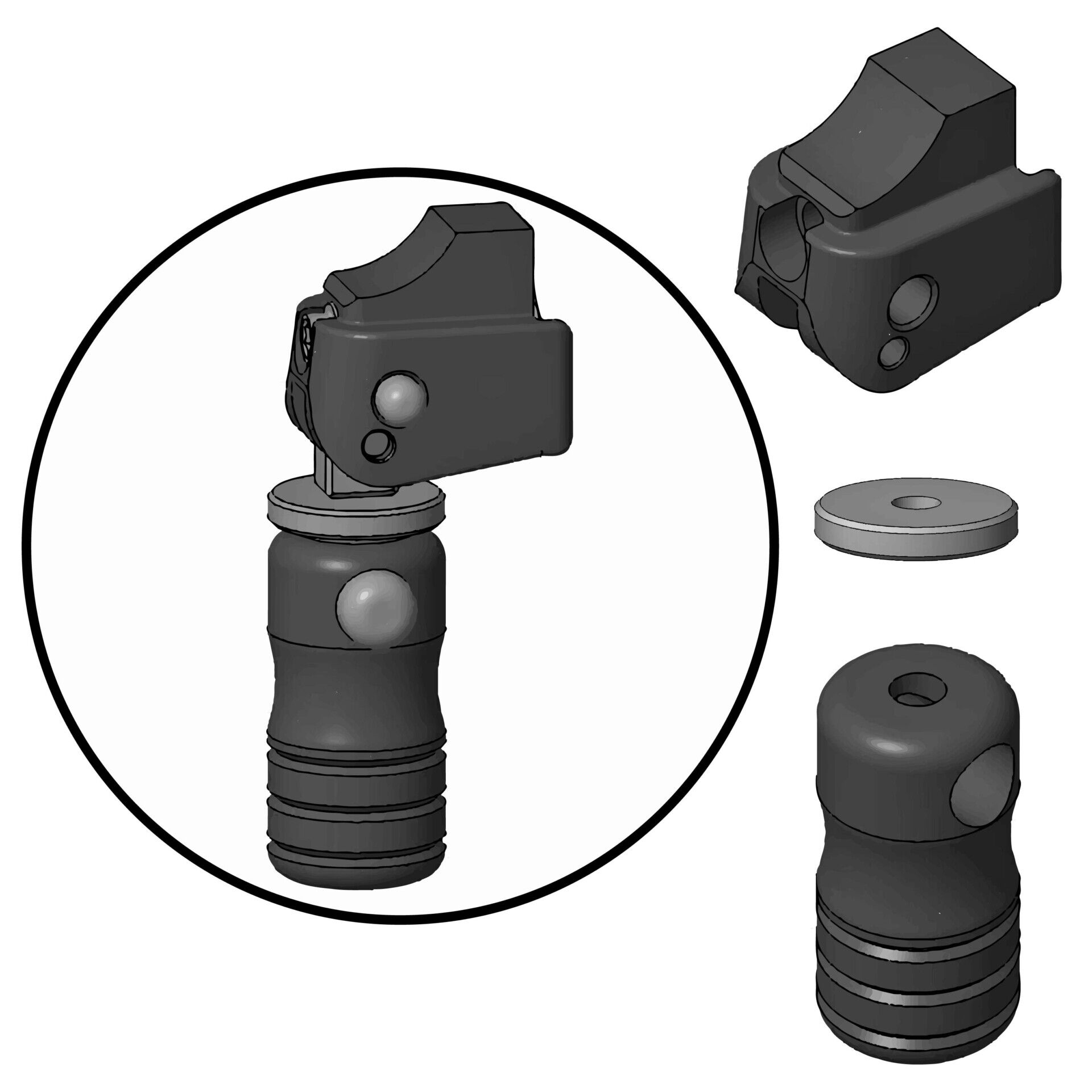 U-BT57-QK: Accu-Shot Accuracy International AT Monopod - Unassembled