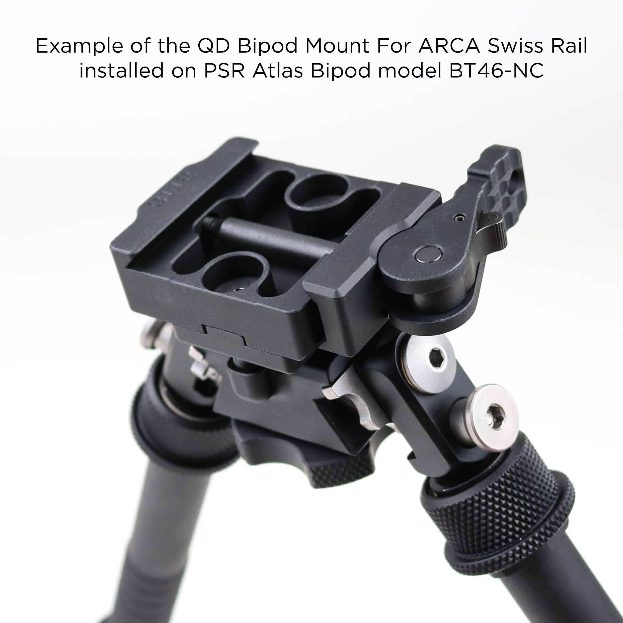 Adm Qd Bipod Adm Mount For Arca Swiss Rail Installed On Bt46 Nc