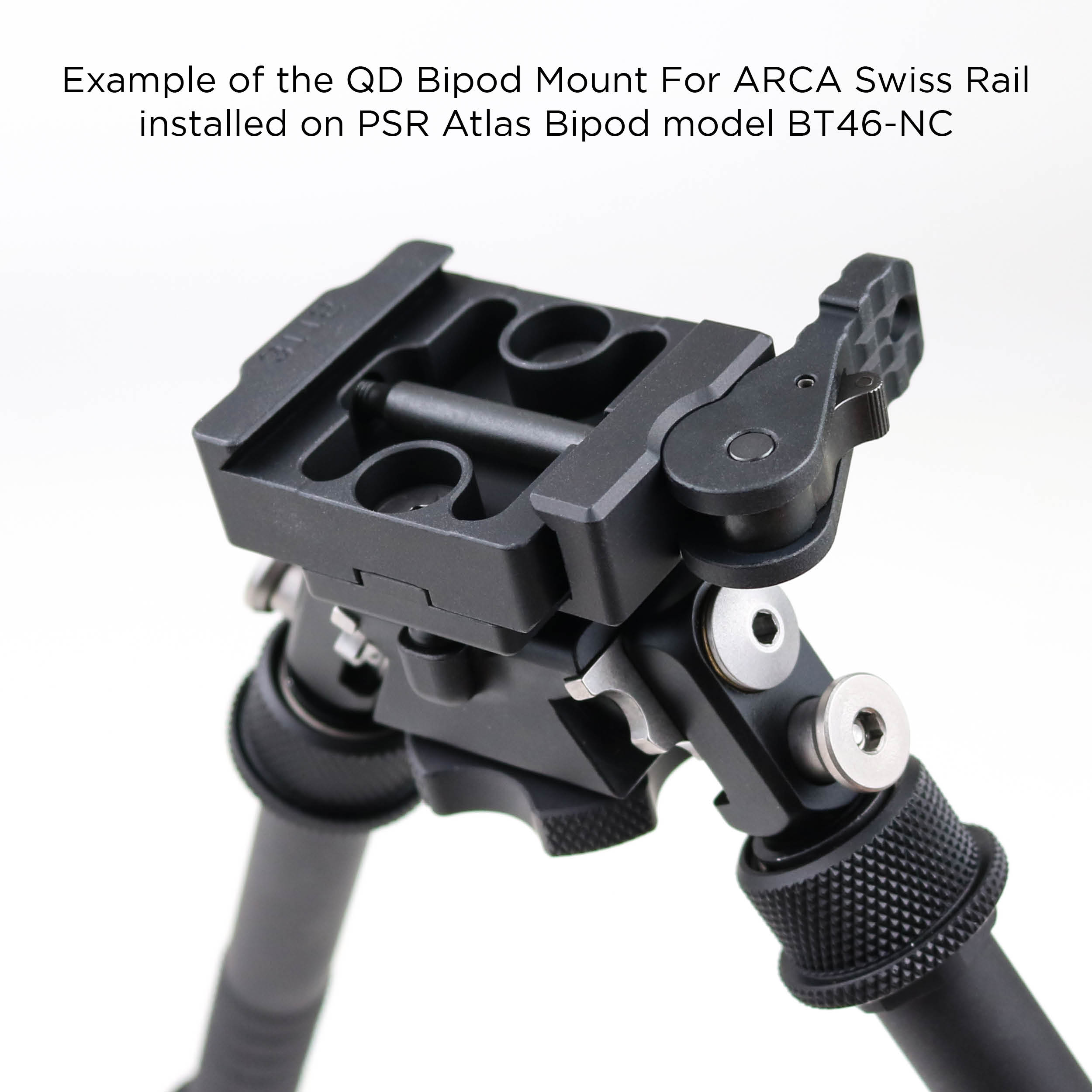 Adm Qd Bipod Adm Mount For Arca Swiss Rail Installed On Bt46 Nc